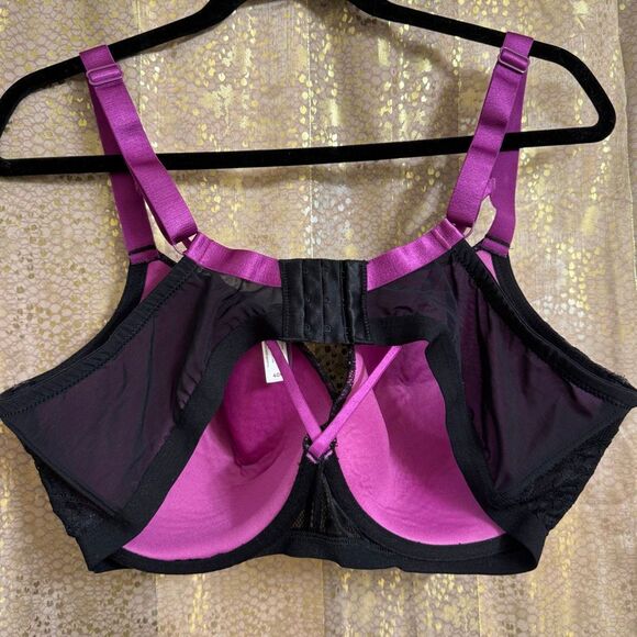 Adore Me Sexy Purple Black Lace Lingerie Set 40G  2X - Picture 5 of 6